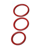 Spartacus Seamless Stainless Steel C-Ring - Red Pack of 3