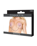 Darque Studded Cross Reusable Pasties w/Chain - Pink O/S