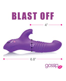 Curve Toys Gossip Blasters 7X Thrusting Silicone Rabbit Vibrator - Violet