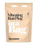 In A Bag 3" Vibrating Butt Plug - Black