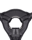 Lux Fetish Patent Leather Strap On Harness - Black