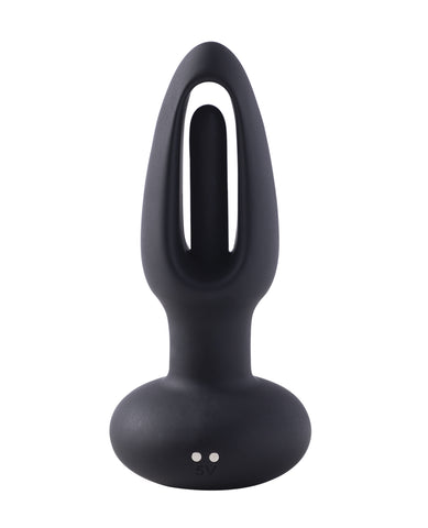 Taper Tapping Prostate Massager Butt Plug Anal Vibrator - Black
