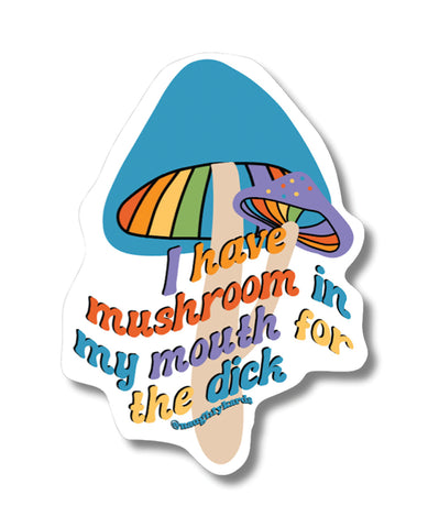 Mushroom D Naughty Sticker - Pack of 3