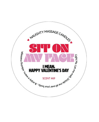 Kama Sutra Mini Massage Valentines Candle - 1.7 oz Sit On My Face