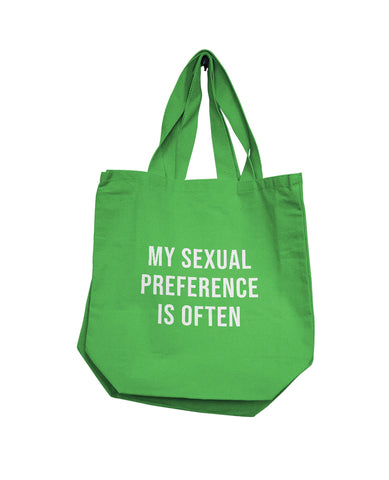 Nobu My Sexual Preference Is Often Reusable Tote - Green