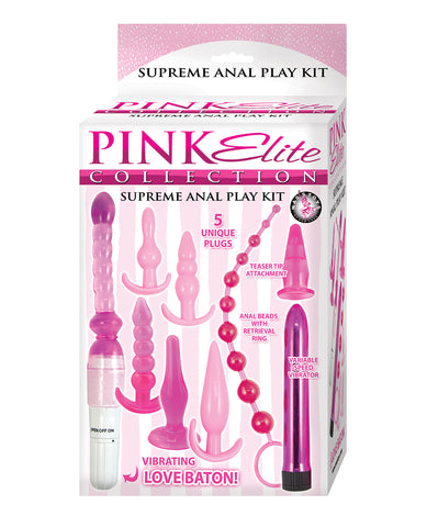 Pink Elite Collection Supreme Anal Play Kit - Pink