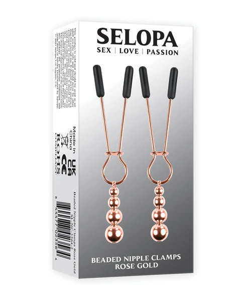Selopa Beaded Nipple Clamps - Rose Gold