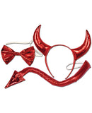 3 pc Devil Set - Horns, Bow Tie & Tail, Costumes,- www.gspotzone.com