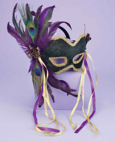 Karneval 1/2 Mask - Peacock