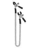 Adjustable Micro Plier Nipple Clamps w/Link Chain, Bondage Blindfolds & Restraints,- www.gspotzone.com
