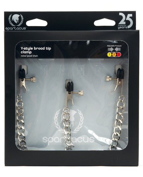Y-Style Broad Tip Nipple Clamps & Clit Clamp