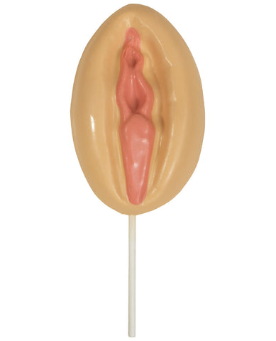 Large Pussy on a Stick - White Chocolate