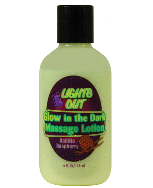 Lights Out Glow in the Dark Massage Lotion - 6 oz Bottle Vanilla/Raspberry