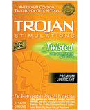 Trojan Twisted Pleasure Condoms - Box of 12