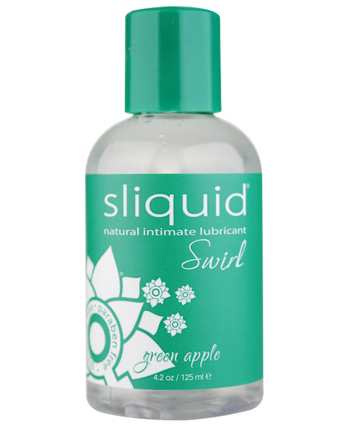 Sliquid Swirl Lubricant - 4.2 oz Bottle Green Apple