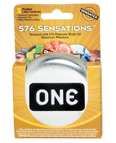 One 576 Sensations Condoms - Box of 3
