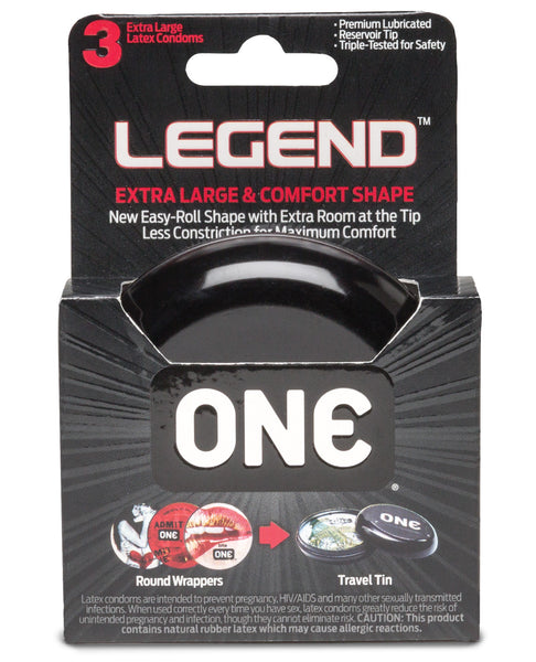 ONE The Legend XL Condoms - Box of 3