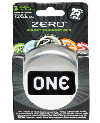 ONE Zero Thin Condoms - Box of 3