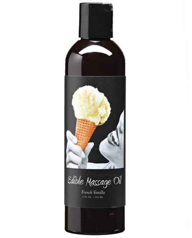 Earthly Body Hemp Edible Massage Oil - 8 oz French Vanilla