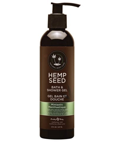 Earthly Body Hemp Seed Bath/Shower Gel - 8 oz Mintastic