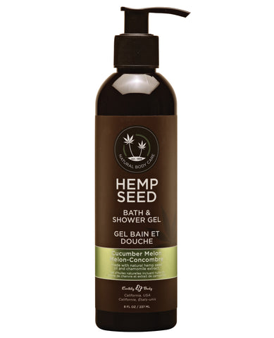 Earthly Body Hemp Seed Bath/Shower Gel - 8 oz Cucumber/Melon