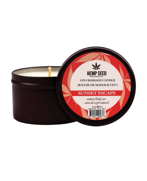 Earthly Body Summer 2023 3 in 1 Massage Candle - 6 oz Sunset Escape