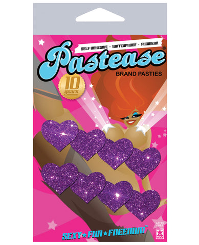 Pastease Mini Glitter Hearts - Purple Pack of 8