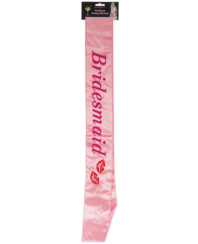 Bachelorette Bridesmaid Flashing Sash w/Kisses - Pink, Bachelorette & Party Supplies,- www.gspotzone.com