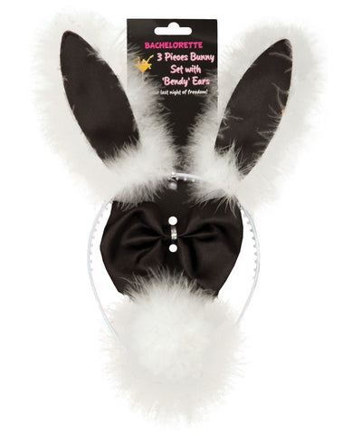 Bachelorette 3 pc Bunny Set w/Bendy Ears, Bachelorette & Party Supplies,- www.gspotzone.com