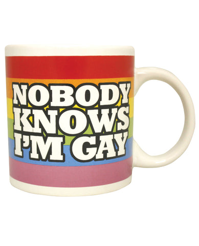 Attitude Mug Nobody Knows I'm Gay, Novelties,- www.gspotzone.com