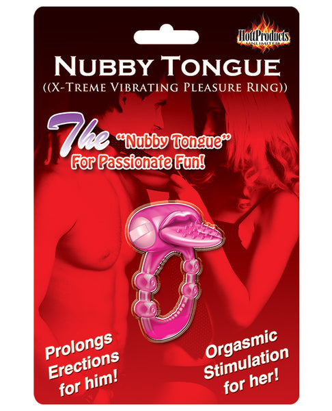 X-treme Vibe Nubbie Tongue Pleasure Ring - Magenta