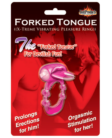 X-treme Vibe Forked Tongue Pleasure Ring - Magenta