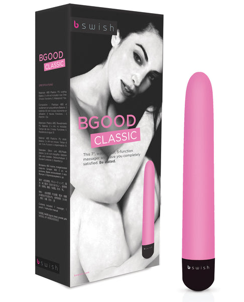 BGood 7" Classic Vibrator - Powder Pink