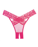 =Adore Sheer & Lace Desire Panty Hot Pink O/S