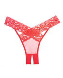 =Adore Sheer & Lace Desire Panty Red O/S