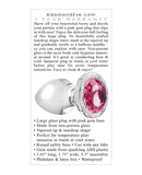 Adam & Eve Pink Gem Glass Plug - Large