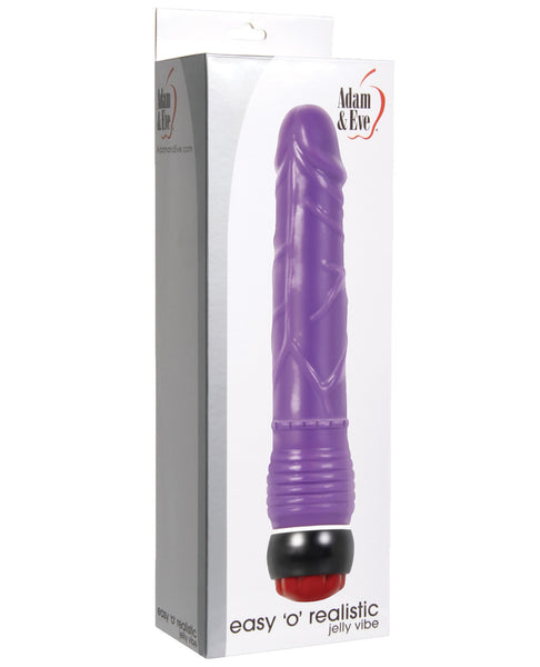Adam & Eve Easy O Realistic Jelly Vibe - Purple, Vibrators,- www.gspotzone.com