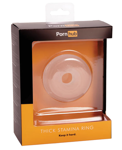 DISCONTINUED BY VENDOR =Porn Hub Thick Stamina Ring - Clear