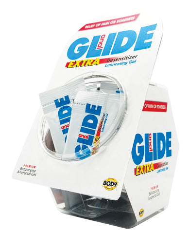 Anal Glide Extra Sample Packet Display - Display of 50