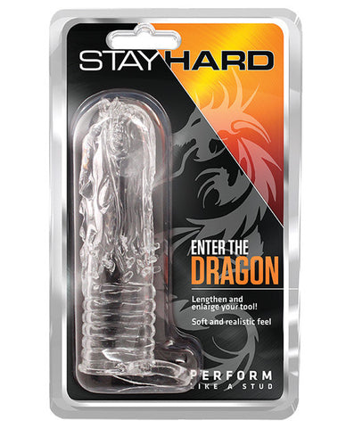 Blush Stay Hard Enter the Dragon Penis Sleeve - Clear - www.gspotzone.com