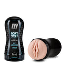 Blush M for Men Soft and Wet Pussy with Pleasure Orbs Self Lubricating Stroker - Vanilla