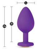Blush Temptasia Bling Plug Medium - Purple w/Gem