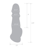 Blue Line C & B 6.75" Girthy Penis Enhancing Sleeve Extension - Clear