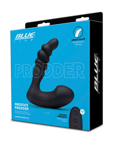 Blue Line Vibrating Prostate Prodder w/Remote - Black