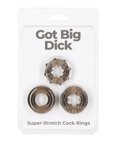 Got Big Dick 3 Pack Cock Rings - Black