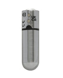 First Class Mini Rechargeable Bullet w/Crystal - 9 Functions Silver