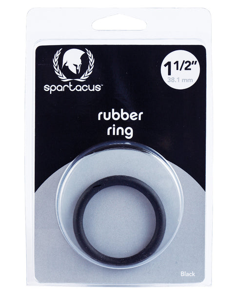 1.5" Rubber Cock Ring - Black, Penis Enhancement,- www.gspotzone.com