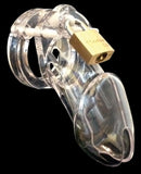 CB-6000 3 1/4" Cock Cage and Lock Set - Clear