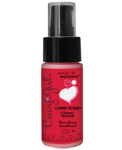 Crazy Girl Clitoral Arousal Gel - 1 oz Pump Bottle Strawberry Sweetheart