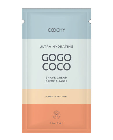 COOCHY Ultra Hydrating Shave Cream Foil - .35 oz Mango Coconut